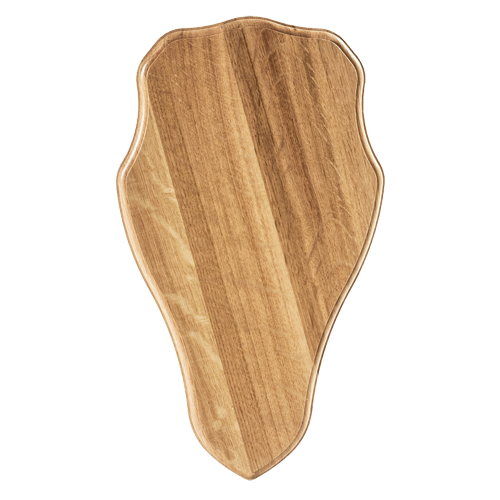 Wappenschilder aus Eichenholz für Reh- und Hirschtrophäen, H-Schild hell 32x18