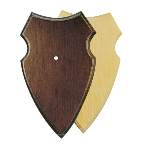 Wappenschilder für Rehtrophäen aus Eichenholz, Dkl.1Fach (00502-11)