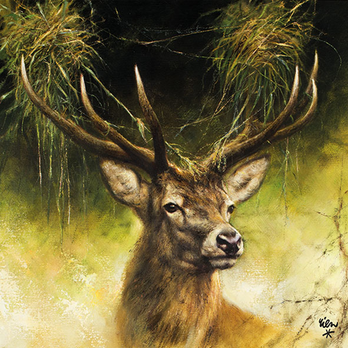 Zelltuchservietten, 20 Stück im Cellopack, Hirschkopf, Proud Deer