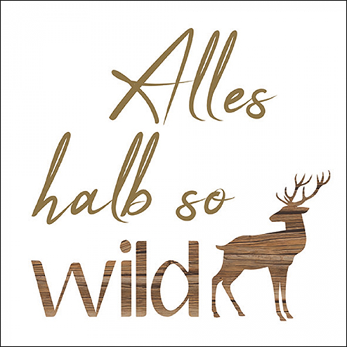 Zelltuchservietten, Halb so Wild