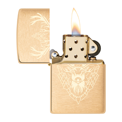 Zippo Sturmfeuerzeug, Motiv: Hirschkopf, Hirsch, Ansicht 2